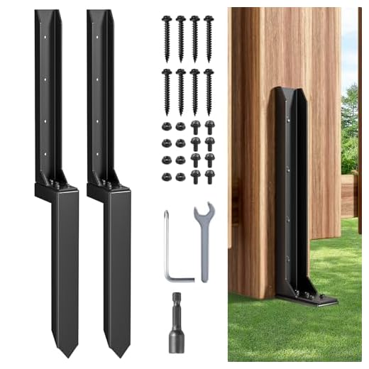 HuaSheWJ Fence Post Repair Kit (Separation 16.9+17.9",2 pcs)