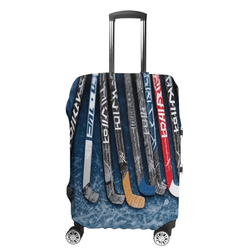 Ice Hockey Sticks Travel Luggage Cover Washable Anti-scratch Suitcase Protector Dustproof Protective Cover Case for Wheeled Luggage Fits 19-32 Inch Luggage