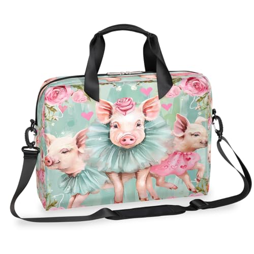Bolsa para portátil diseño Tres Cerditos color rosa miniatura 1