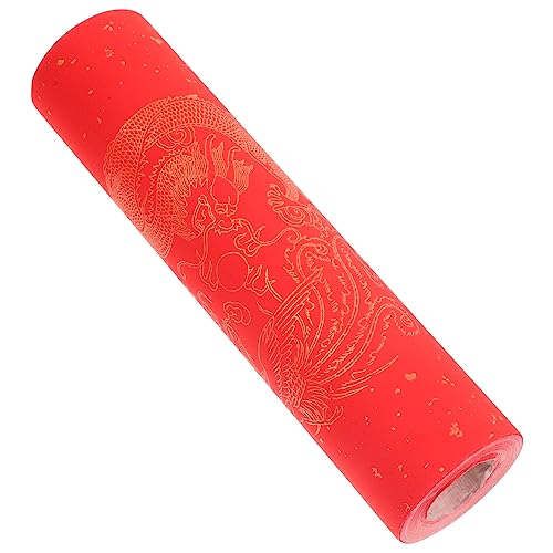 Rouleau de Xuan chinois vierge et papier de riz rouge pour couplet de fête DIY