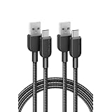 【2本セット】Anker 310 高耐久ナイロン USB-C & USB-A ケーブル USB 2.0 フルスピード充電 iPhone 16 Galaxy LG Android各種対応 (1.8m 2本セット)
