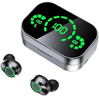 Wireless Earbuds,Wireless Heasphone, Bluetooth 5.4 Mini Earphone Headphones IPX7 Waterproof,20 Hours Playing Time,Touch Control HiFi Digital LED Display Charging Case for Smart Phone - Amazon product rated Grade A