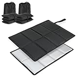 Freyeeti 2er Pack Sitzkissen Outdoor, Thermo Sitzkissen Faltbar, Outdoor sitzkissen wetterfest, Maschinenwaschbar, Mit 2 Aufbewahrungstasche, Für Spielplatz, Camping, Wandern, Picknick