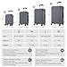 yonsly Koffer Suitcase Set, Trolley Reisekoffer, Rollkoffer Handgepäck, Kofferset, Gepäckset mit 4 Rollen 360°, Hartschalenreisekoffer, Zahlenschloss, Weicher Gummigriff (4er Set, S,M,L&XL, Grau)