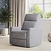 Nurture The Manual Glider Premium Modern Recliner Nursery Glider Chair with Spill Stain Proof Fabric Designed with a Thoughtful Combination of Function and Comfort Water Repellant Gray