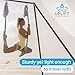 Uplift Active Adjustable Yoga Aerial Rig - Only Premium Home Yoga Stand with Adjustable Height | Portable Stainless Steel Rig | Aerial Fitness, Use with Hoops/Lyra, Silks & Hammock