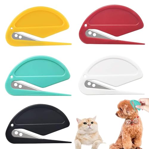 EHOTER Pet Knotting Comb Peigne De Nouage pour Chiens Et Chats Outil De Toilettage pour Poils Longs Et Bouclés Peigne De Nouage pour Animaux De Compagnie (5 Couleurs)