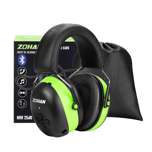 ZOHAN EM037 6.0 Bluetooth Hearing Protection 30dB NRR Noise Reduction