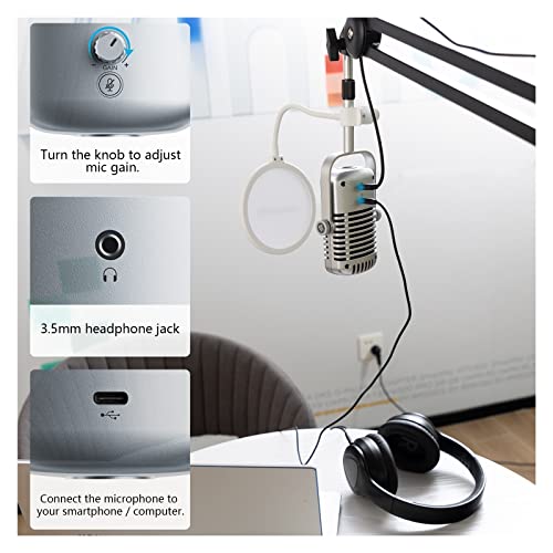 Microphone USB Xmic Z3 condensateur streaming compatible PC portable et Android