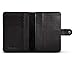 RFID Blocking Leather Travel Passport Holder With Snap, Bifold Wallet For Men And Women, Black