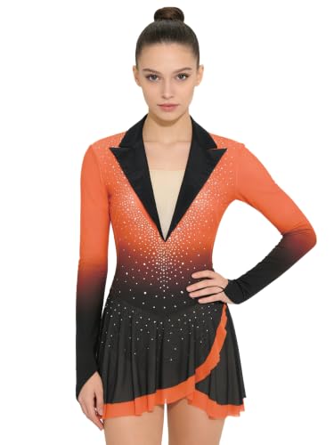 Robe de ballet lyrique en dentelle et strass raffinés taille L