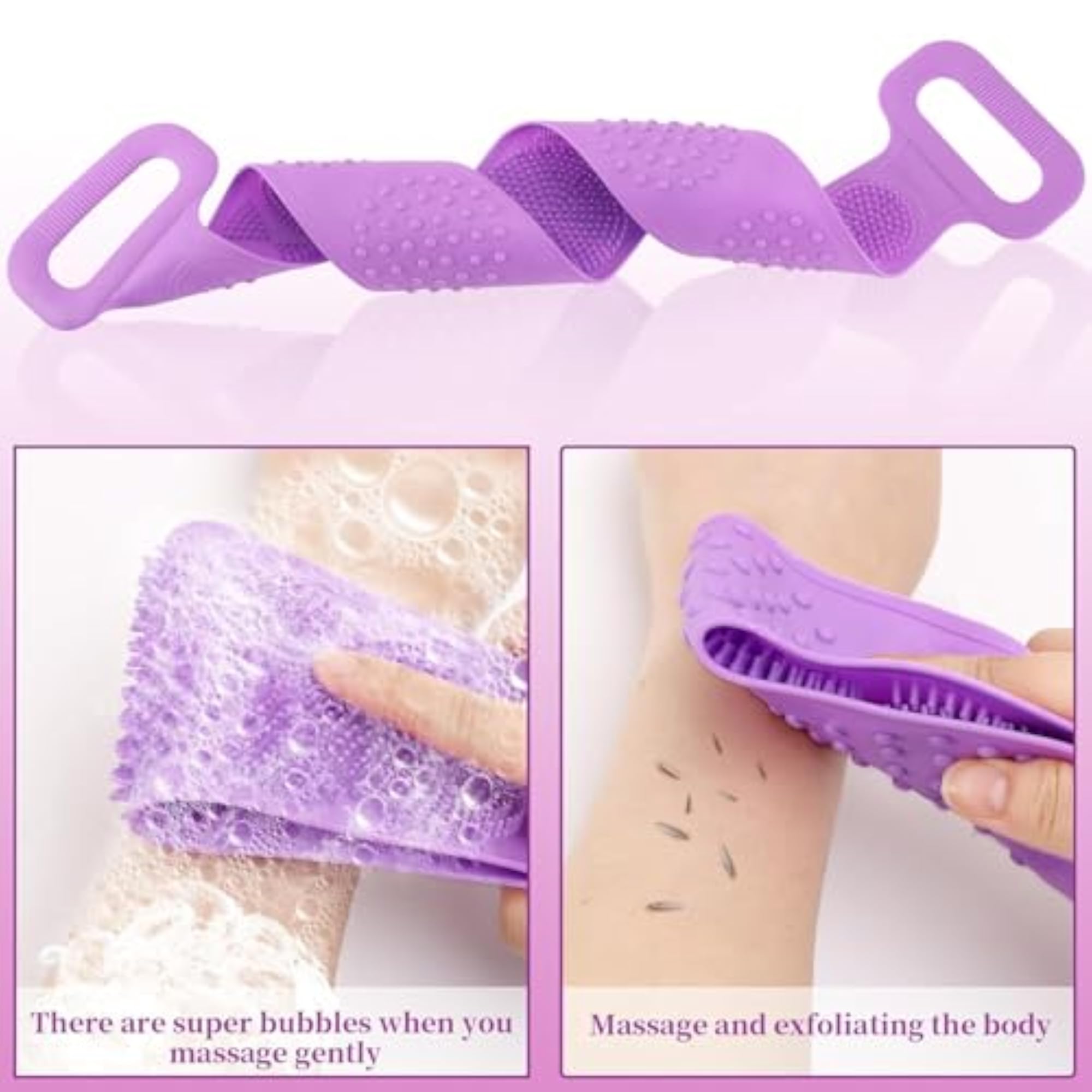 Silicone Back Scrubber for Shower, Exfoliating Body Washer