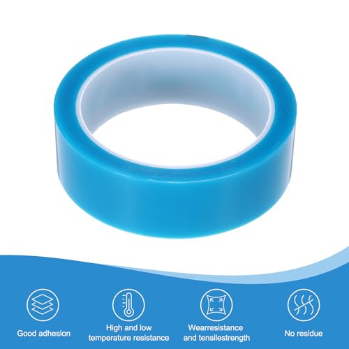 Image of PATIKIL 30mm x 50m Refrigerator Tape PET Fridge Non-Residual Adhesive Tape for Fixing Drawer Refrigerator Air Conditioner Printer Sky Blue