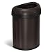 simplehuman Semi-Round Open Trash Can, Heavy-Gauge 80L, 80 Liter, Dark Bronze Steel