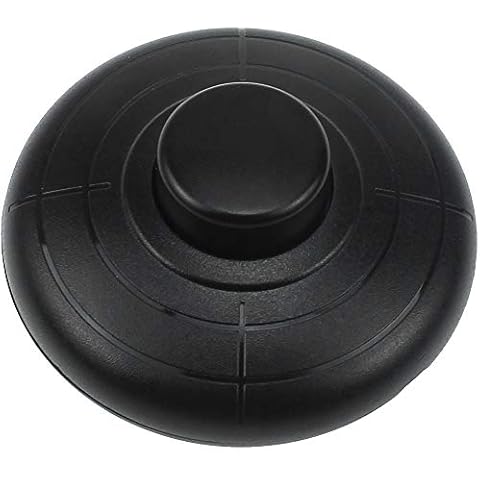LbsAMP in-Line Foot Press Switch for Standard Lamp Round in-line Foot Press Switch for Floor and Table Lamp - Black Cover