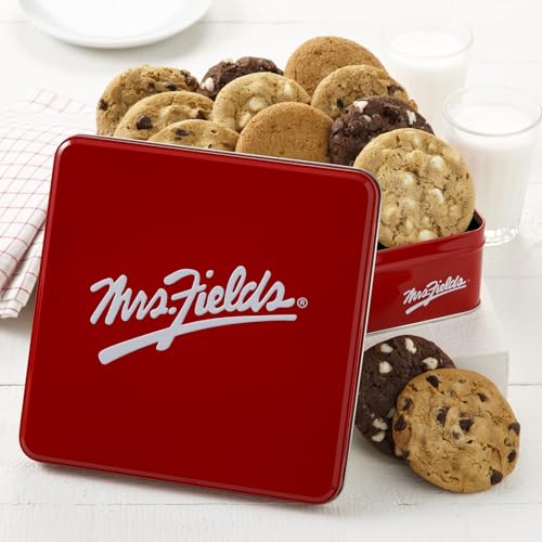 Mrs. Fields - Signature Dozen Original Sized Cookie Tin - 12 Original Cookies in our 5 Signature Cookie Flavors