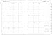 2020 Monthly Planner Refill, Two Page Per Month, January 2020 - December 2020, 5.6"x8.3", 6-Hole Punched