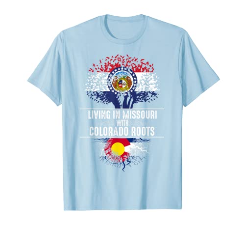 Missouri Home Colorado Roots State Tree Flag Camisa de regalo de amor Camiseta