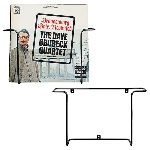 Mygift HOM2731BLK-X2 Modern Matte Black Metal Wire Wall Mounted Vinyl Records Storage Racks, Hanging Lp Record Holders, Floating Album Cover Display Shelves thumb #5