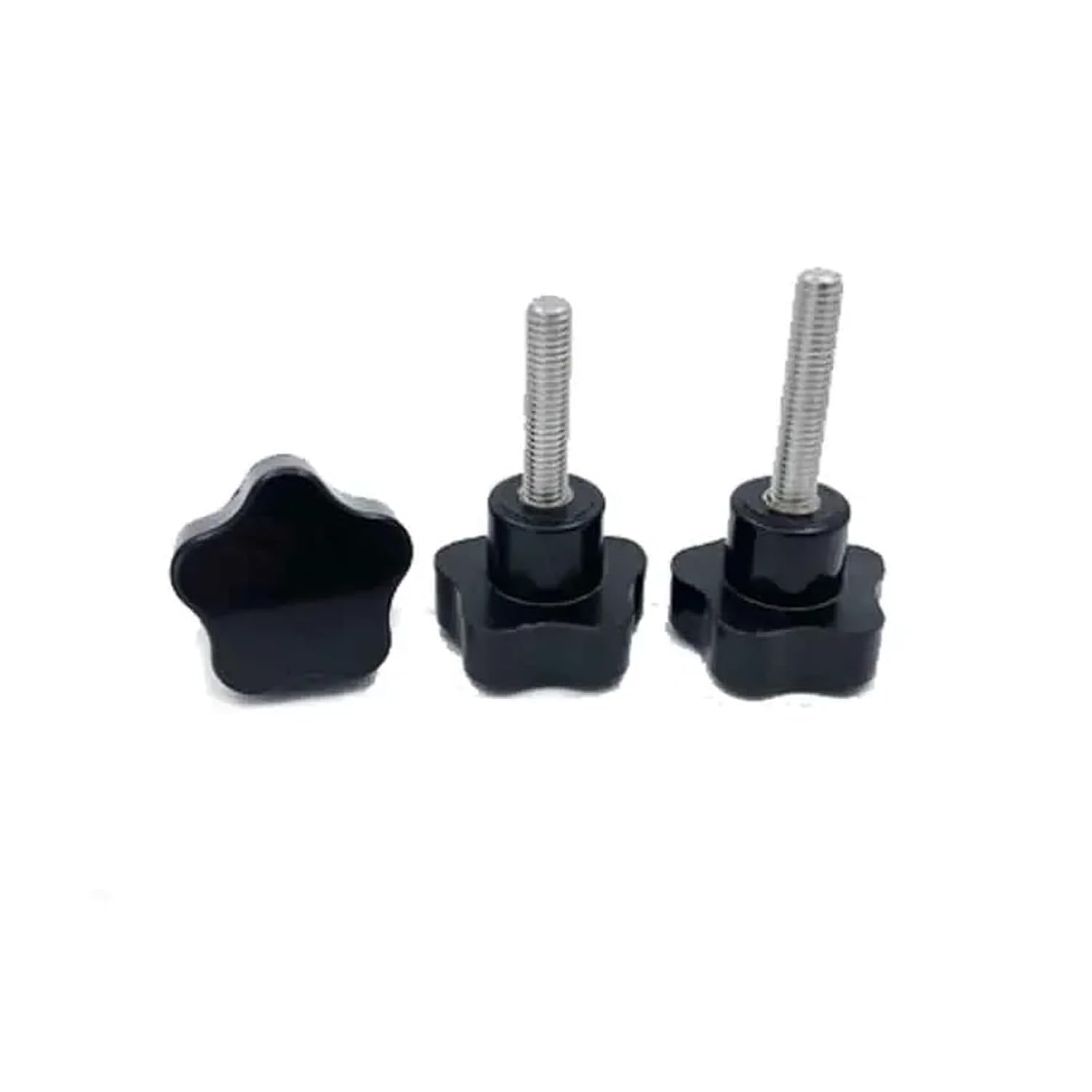 M10 Five-Pointed Star bakelite Handle Screws Plum Blossom Plastic Hand Twist Screw torx Head knob Bolt 304 stainles(M10x80mmxD38mm)