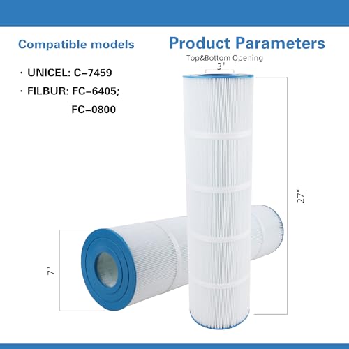 AmiBron C-7459 Compatible with Jandy CL340, CV340 Filter Cartridge, Replaces Filbur FC-6405 FC-0800, PJAN85, Ultral-A8, A0557900, R0554500, Aladdin 18504, APCC7352, 4X85 sq.ft Pool Filter 4 Pack by AmiBron - Used condition - Image 2