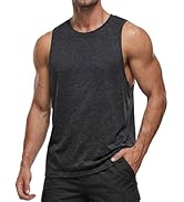PINSPARK Men's Tank Tops Quick Dry Summer Workout Muscle Shirt Athletic Casual Sleeveless Shirts ...