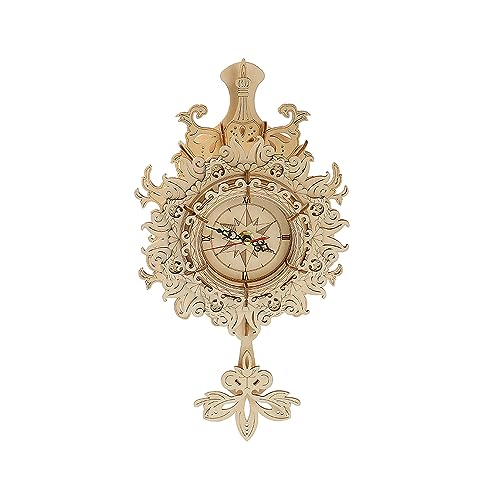 Puzzle 3D horloge murale mécanique BaronHong en bois pour adultes