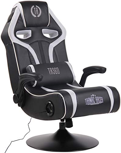 Gaming Soundsessel Sonoma Kunstleder I Sessel Mit 2.1-System Für Gaming Und Musik I Drehsessel Mit Bluetooth, Farbe:schwarz/weiß