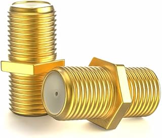 F-Łącznik Sat Złącze Złącze Złącze Złącze pozłacane Złącze F Złącze / Kabel Adapter Adapter do kabla antenowego SAT / kabel koncentryczny / urządzenia BK 2 sztuki