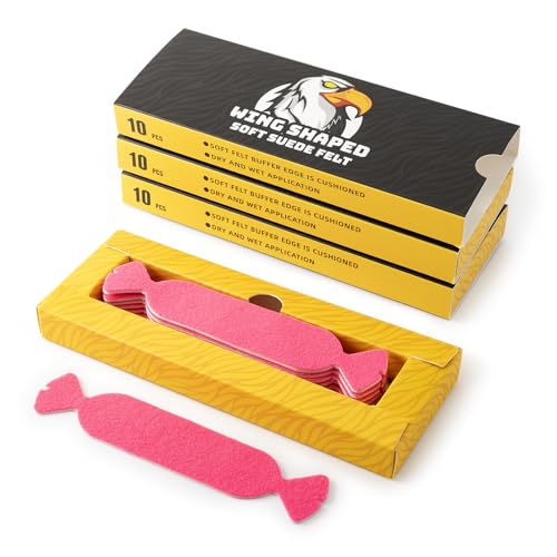 Image of Gomake Vinyl Squeegee Buffer 30PCS Pre-Cut Felt for Window Tint Wet or Dry Vinyl /PPF Application (Pink)