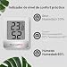 Imagen de ThermoPro TP49 3 Piezas Mini Termómetro Higrómetro Digital Termohigrómetro de Interior Medidor de Temperatura y Humedad para Medir Ambiente del Hogar