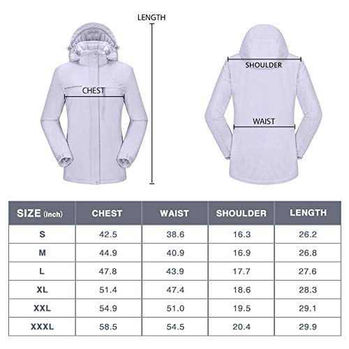 Camel Crown Womens Ski Jacket Waterproof Snowboard Winter Snow Warm Ski Coat For Women New Gray L #TOP6