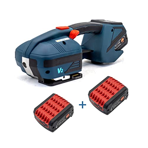 Portable Electric Strapping Machine With 2 Batteries V2 13mm To 16mm Automatic Packaging Tool For PET PP Belt,DIY Tools(One battery)