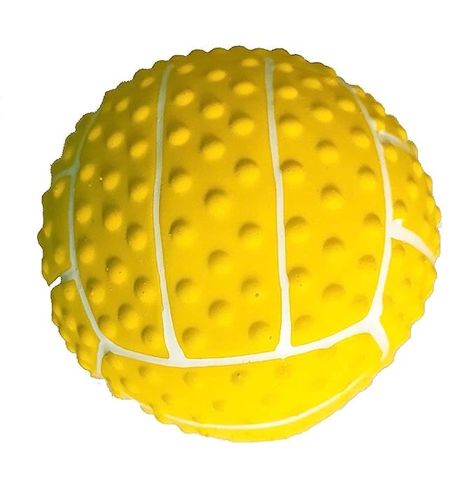 Pups&Pets Natural Latex Rubber Soft Sports Interactive Ball Toy with Squeaky Sound and Water Floating Playing Ball for Puppy, Small and Medium Dog (Yellow) (B0C7NX9FP7) Amazon Price History, Amazon Price Tracker