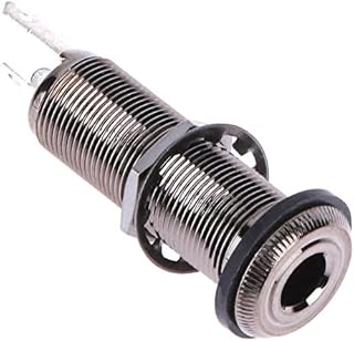 Output Mono 1/4 Barrel Jack Plug Brass Socket Long Fits Bass Electric Guitar