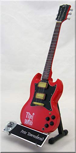 PETE TOWNSHEND Guitare Miniature avec médiator The WHO (1) - Les Beatles, Paul McCartney, John Lennon, RIngo Starr, George Harrison PETE TOWNSHEND Guitare Miniature avec médiator The WHO (1) – Image 3