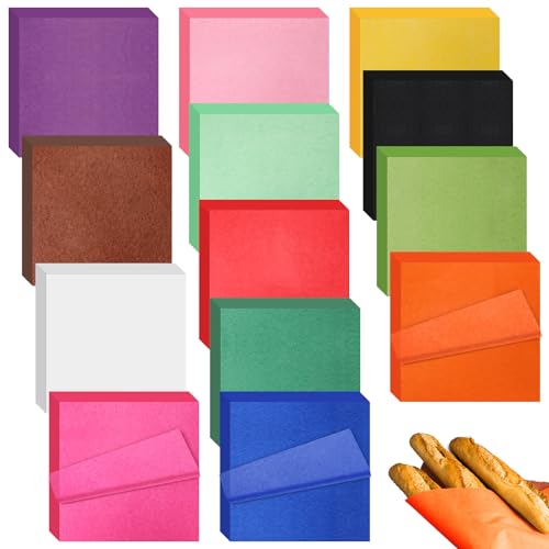 Qilery 1040 Sheets Assorted Color Deli Paper 12"x12