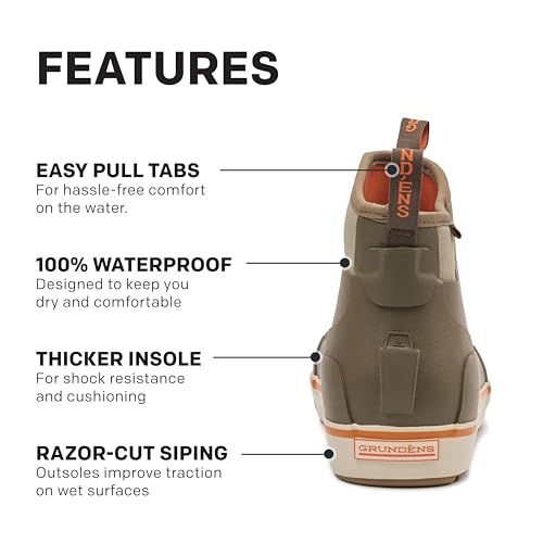 Grundens Men’s Deck-Boss Ankle Boot | Durable, Waterproof, Otter, 12 by Grundéns - Image 6