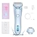 Lady Shavers for Women Rechargeable, 2 in 1 Waterproof Electric Razor for Women, Wet & Dry Electric Shaver, Painless Hair Removal for Different Body Parts (Blue)