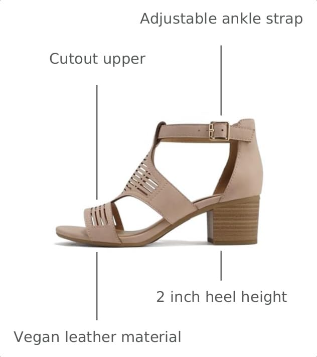 Image of Soda inchNorway inch ~ Women Open Toe Closed Back Counter Cutout Upper Low Block Heel Sandal with Adjustable Ankle Strap