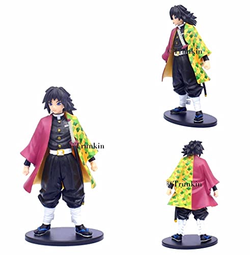 Image of Trunkin Rubber Demon Slayer Giyu Tomioka Kimetsu No Yaiba The Reigning Water Hashira Action Figure Figurine With Stand Model B Figurine,10 cm