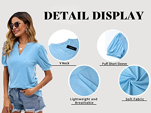 Floral Tunics For Women Summer Short Sleeve V Neck T-Shirt Paisley Printed Top White Floral Xl #TOP4