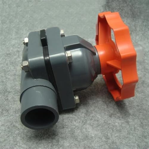 Válvula manual de diafragma de plástico UPVC para conducción de fluidos DN25 5