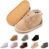 Baby Unisex Warm Snow Boots Newborn Leather Fur Lace Up Ankle Anti-Slip Rubber Texture Sole Toddler Prewalker Winter Crib Shoes