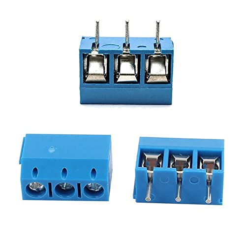 Terminal KF301-3P de 3 pines de 5.08mm bloque conector de tornillo de ABS con 300 unidades 8