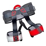 Arnés De Escalada - Cinturón De Escalada | Arnés De Seguridad Ajustable, Cinturón De Seguridad Con Presillas Para Cintura Y Piernas, Correa De Montañismo, Equipo De Roca Duradero Para Construcción De
