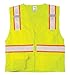 Kishigo Men's High Visibility Reflective Solid Front with Mesh Back Vest 1163, Zipper Closure, Polyester, ANSI 107 Type R / Class 2, Construction, Roadwork, Utility, Warehouse, Factory (Lime, XL)