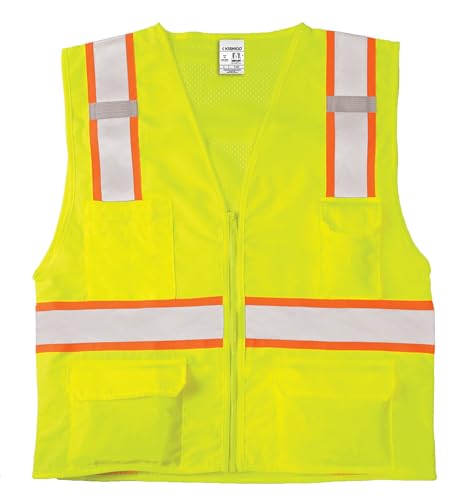 Kishigo Men's High Visibility Reflective Solid Front with Mesh Back Vest2