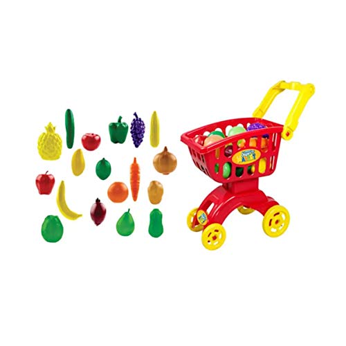 Carrinho super market vermelho, Braskit, vermelho, 45x24x50, 5, pacote de 18