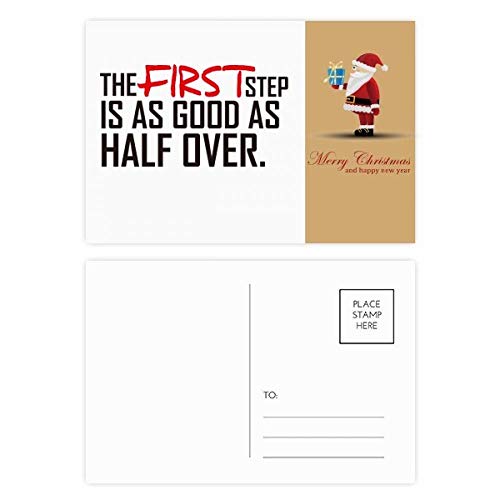 Cartes postales Santa Claus lot de 20 avec citation inspirante